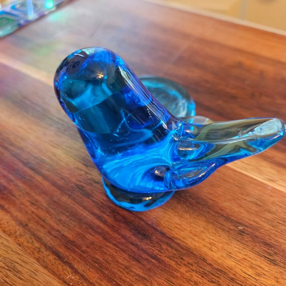 vintage bluebird of happiness votive candle holder signed leoward 1993
